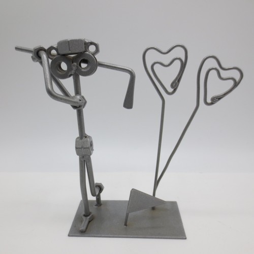Metal golfer art - golfer,