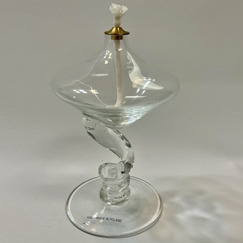 Vintage handmade glass oil - glass,