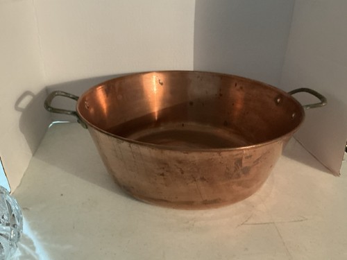 Vintage french copper jam pan - vintage,