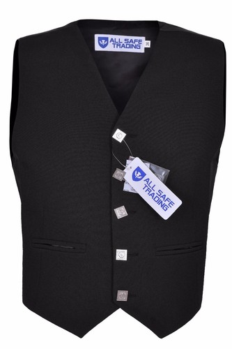 Button black waistcoat - button,