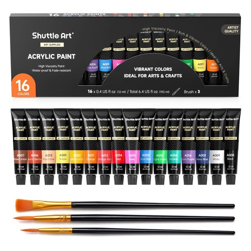 Acrylic paint set - paint, x12ml