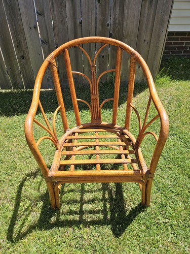 Vintage rattan bamboo arm - vintage,