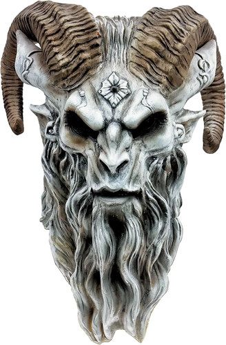 Latex goat demon pan mask - latex, &