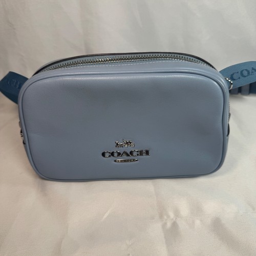 Coach light blue leather belt - coach,