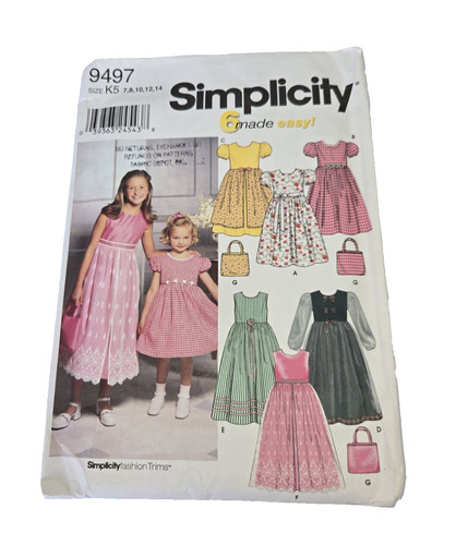 Simplicity 9497 girls dresses - girls,