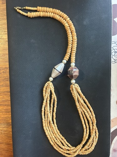 Vintage wooden beaded - wooden,