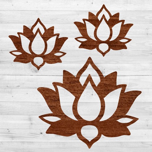Flowers cut out wood - 3,