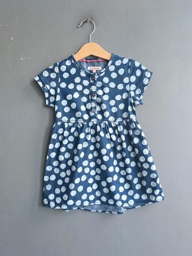 Bluezoo girls navy white spot - navy,
