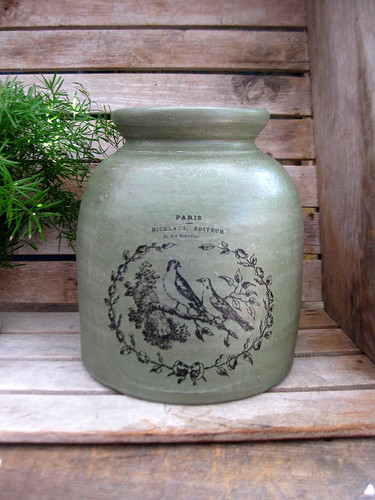 Antique stoneware crock - antique,