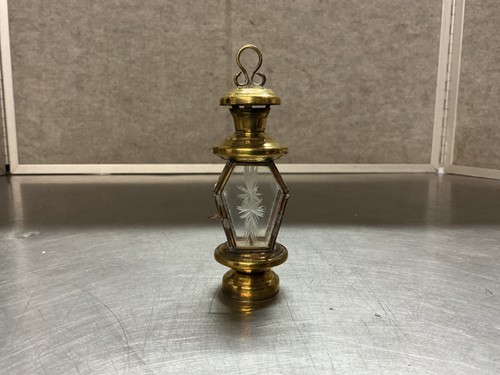 Mini brass candle lantern - candle,