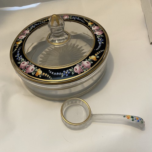 Antique glass black band - antique,