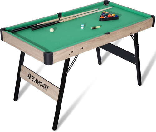 Folding pool table portable - pool, table,