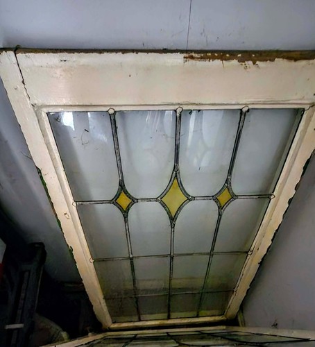Antique geometric leaded stain - antique,