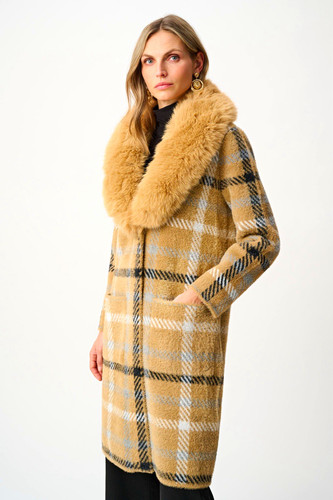 Womens beige plaid - womens, long