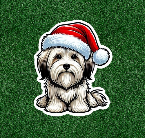 Christmas havanese dog vinyl - dog,