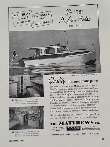 1940 the matthews boats - matthews, co.