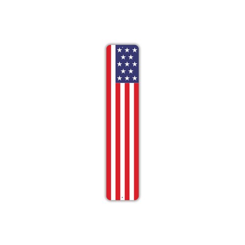 American flag metal sign - american,