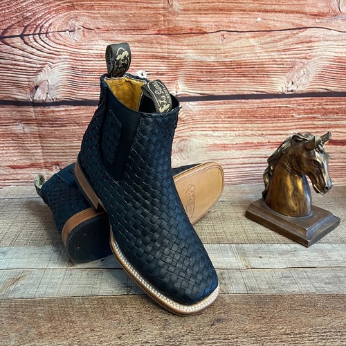 Men western cowboy square toe - western,