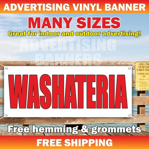 Washateria advertising banner - washateria,