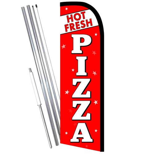 Fresh hot pizza - pizza, (white/red)