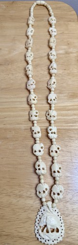 Elephant necklace hand carved - elephant,