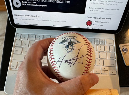 2011 derby game used - hr, ball