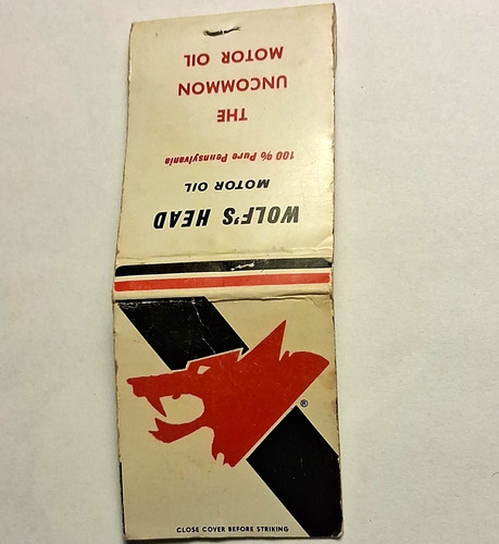 Vtg wolf head motor oil - motor, gas