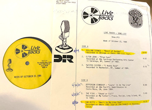 Live tracks twisted - 10/22/84,