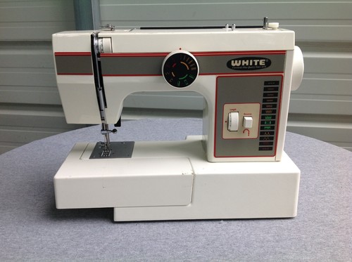 White sewing machine is - white, machine,