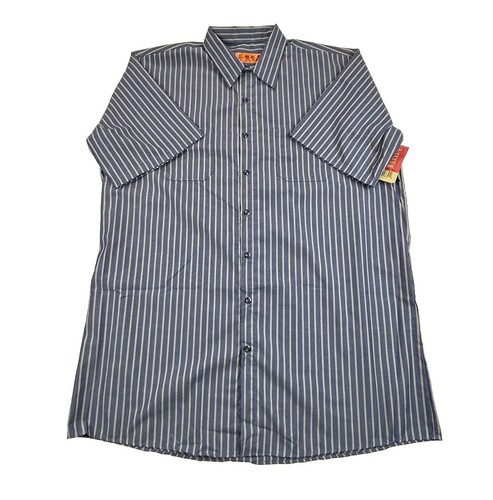 Red kap button work shirt - button, up