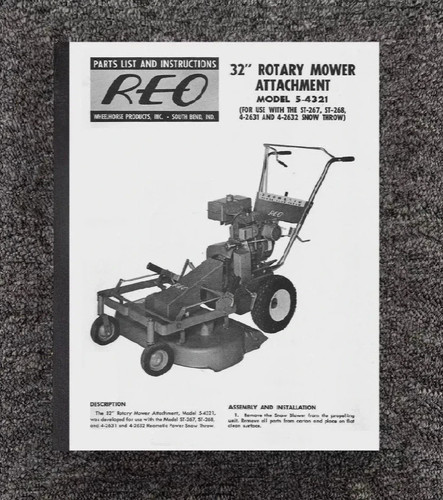 Rotary mower attachment - mower,