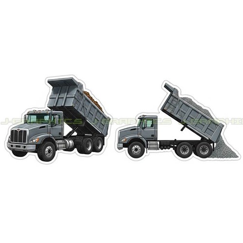 Dump truck vinyl - truck, sticker