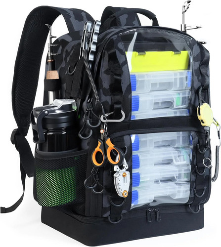 Fishing tackle backpack with - backpack,