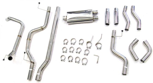Obx stainless exhaust - stainless, 03-13