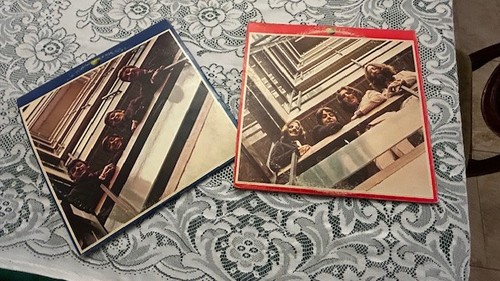 Vtg beatles red blue albums - vtg,