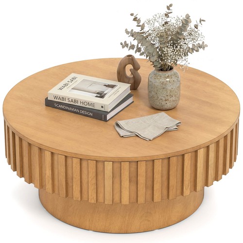 Round coffee table - coffee,
