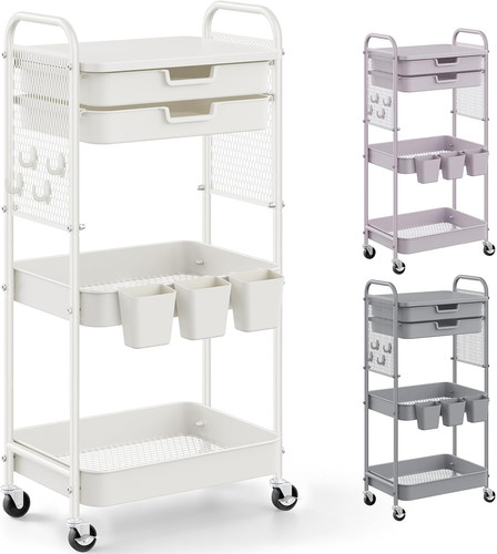 Tier rolling cart with - rolling,