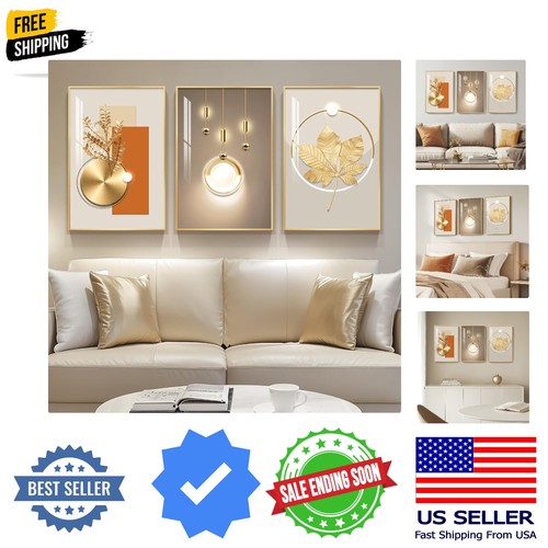 Framed modern luxury gold - gold, wall