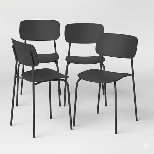 4pk molded plastic with - with, metal