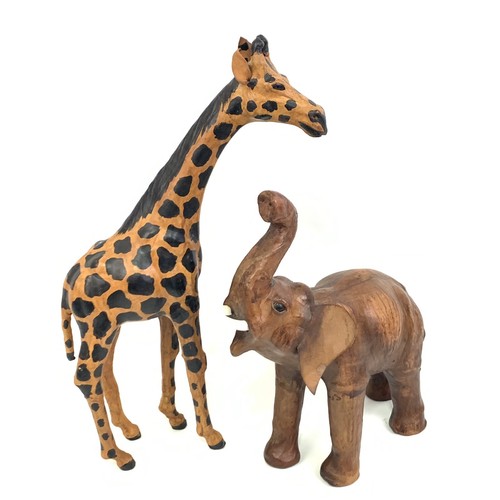 Vintage elephant giraffe - vintage,