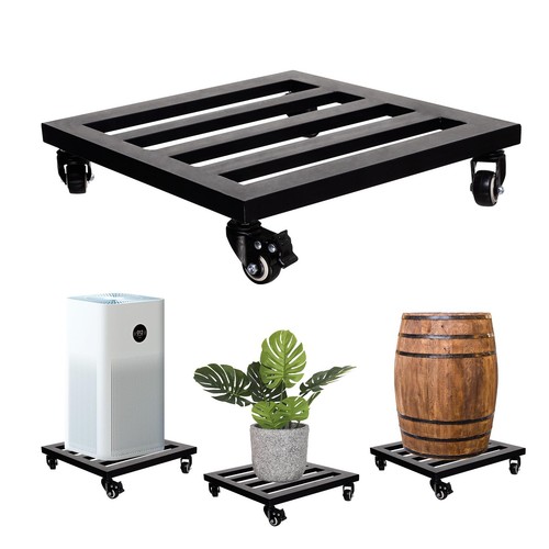 Black inch plant caddy - black,