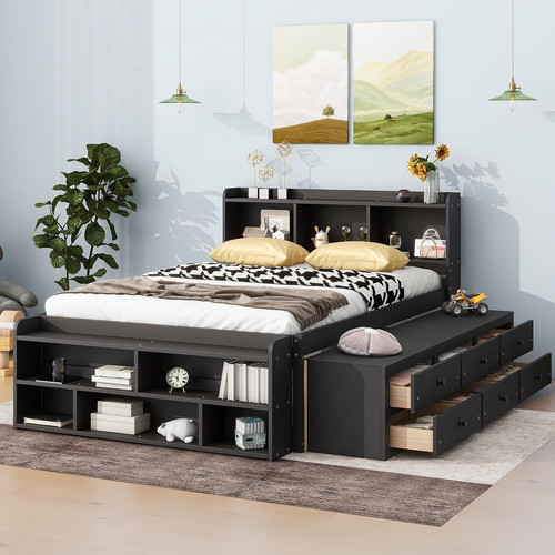 Full size storage bed - bed, frame