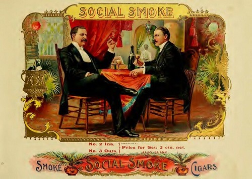 Cigar box label - box, fridge