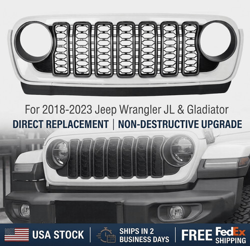 Front grille bright white - front,