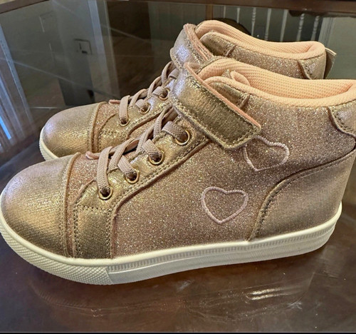 Kids girls gold glitter high - kids,