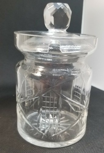 Vintage etched glass crystal - etched,