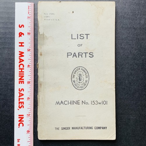 List parts singer sewing - list,
