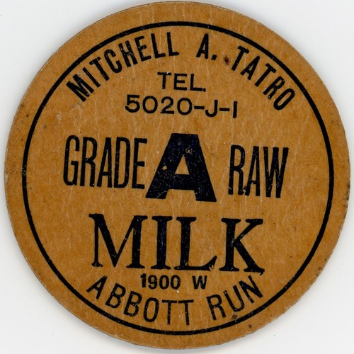 Milk bottle cap mitchell a - cap-,