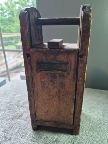 Antique primitive wooden miner - primitive,