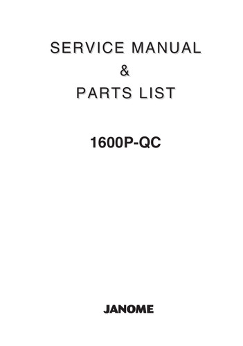 Janome 1600p service - janome, 1600p-qc